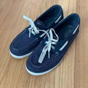 Boy blue sperry deck shoes